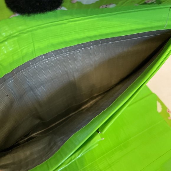 Clutch Duct Tape Wallet Green with Sheep Pattern 7.5" x 4" Pocketbook Pouch - Picture 7 of 10